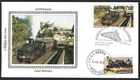 Australia Railway Letter stamp $1.50 on 1985 T.P.O.1 NORTH WEST Benham silk FDC