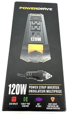 Power Drive 120W Power Strip Inverter -Outlets/Ports/12V Socket- Model #PWD120S