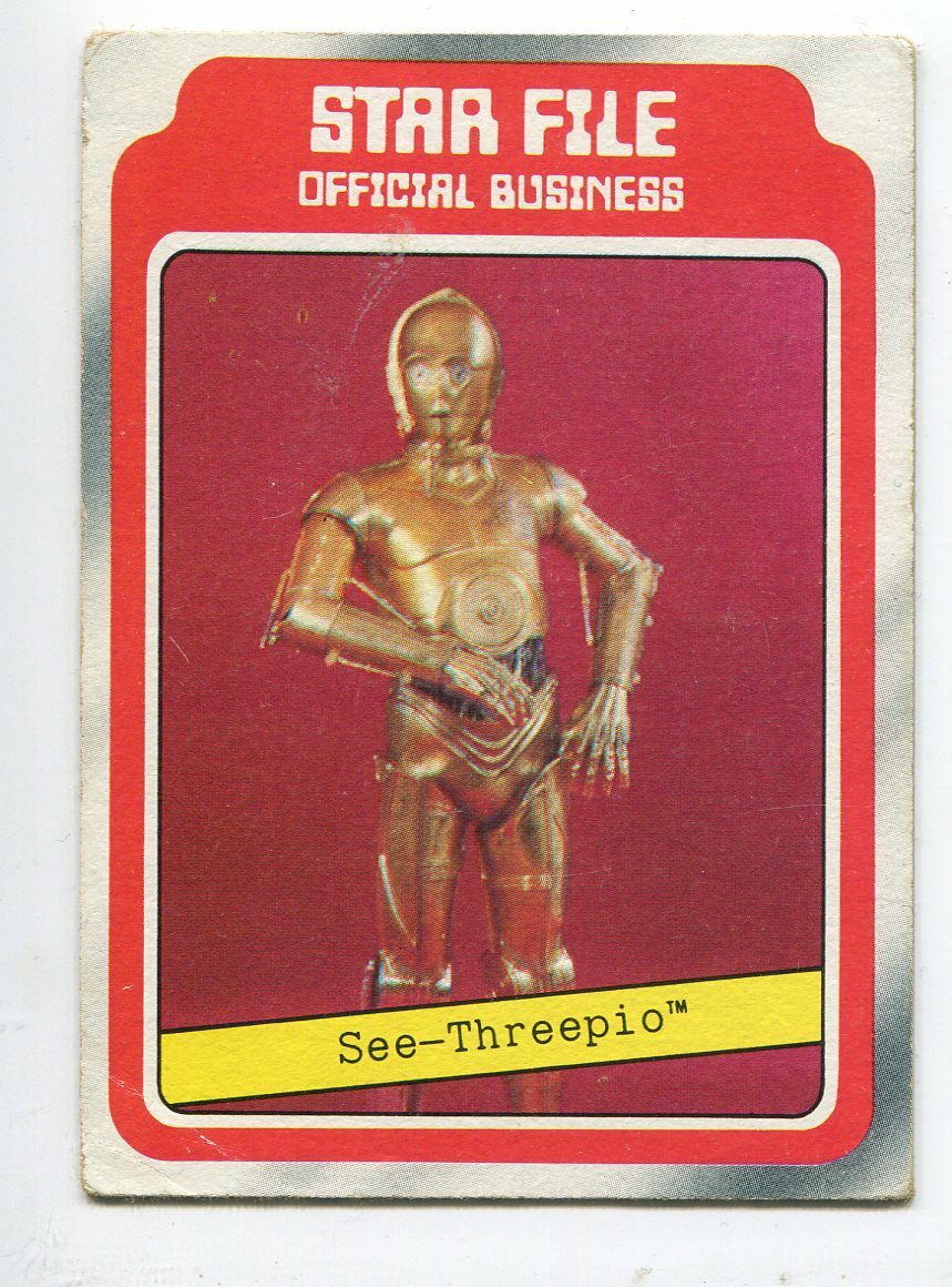1980 Topps Star Wars The Empire Strikes Back Star File #6 See-Threepio / C3PO