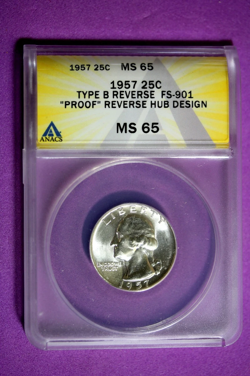 NGC MS65 1957年D 25¢ ワシントン シルバーコイン MS 65 Graded 1957
