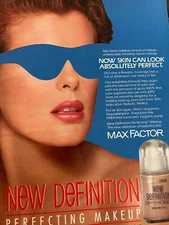Max Factor New Definition Make Up, Cosmetics, Full Page Vintage Print Ad