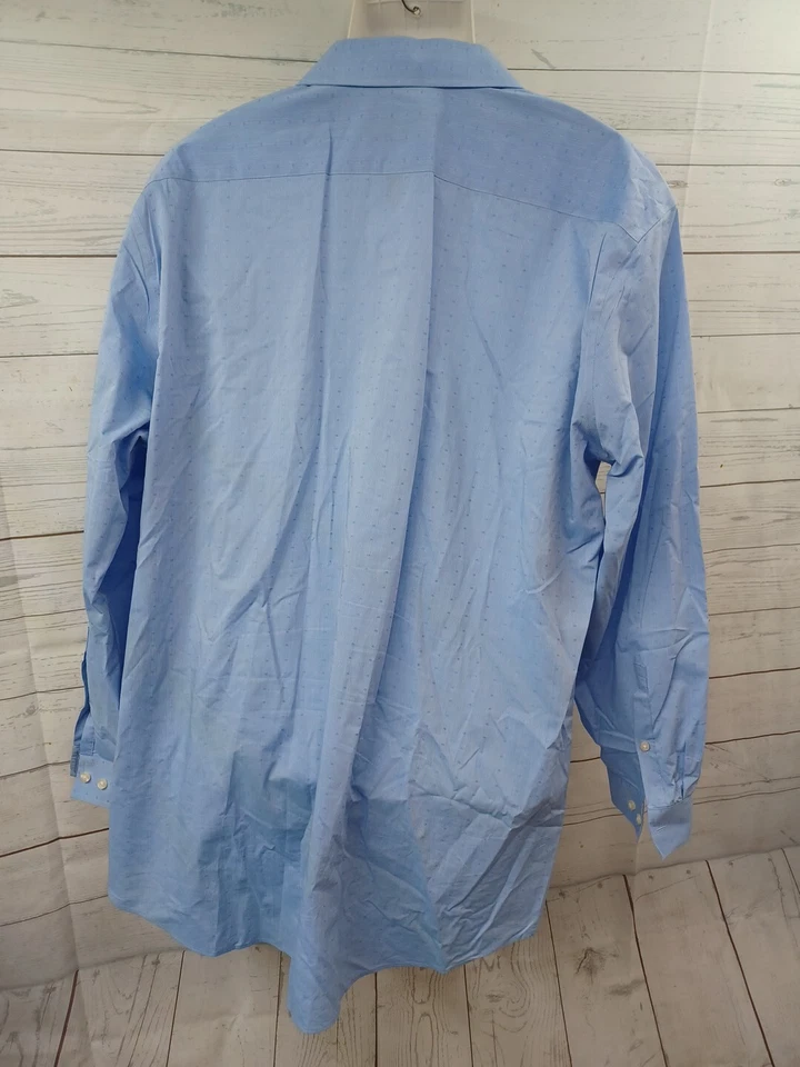 JF J. Ferrar SLIM FIT Blue Dress Shirt Men Sz XXL 18-18 1/2  34/35 - Image 4 of 4