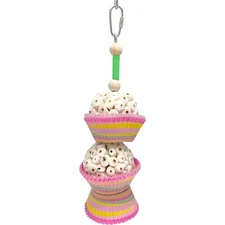 1564 Double Tutu Chew - Handcrafted Sola Wood Enticing Shredding Bird Cage Toy