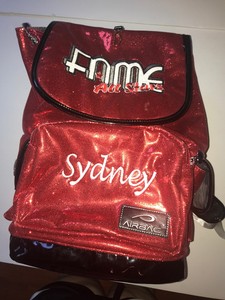 red glitter backpack