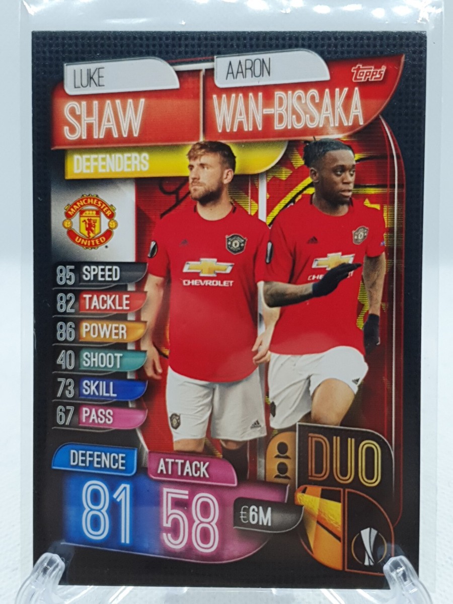 2019-20 Topps Match Attax Luke Shaw /Aaron Wan-Bissaka Duo Base