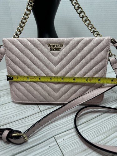 *NWOT Victoria's Secret Satchel Bag Blush Zipper/Clasp Closure Detachable Handle - Picture 3 of 18