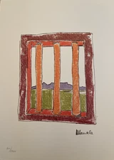 Nelson Mandela Bookplate Print "The Window from My Robben Island."