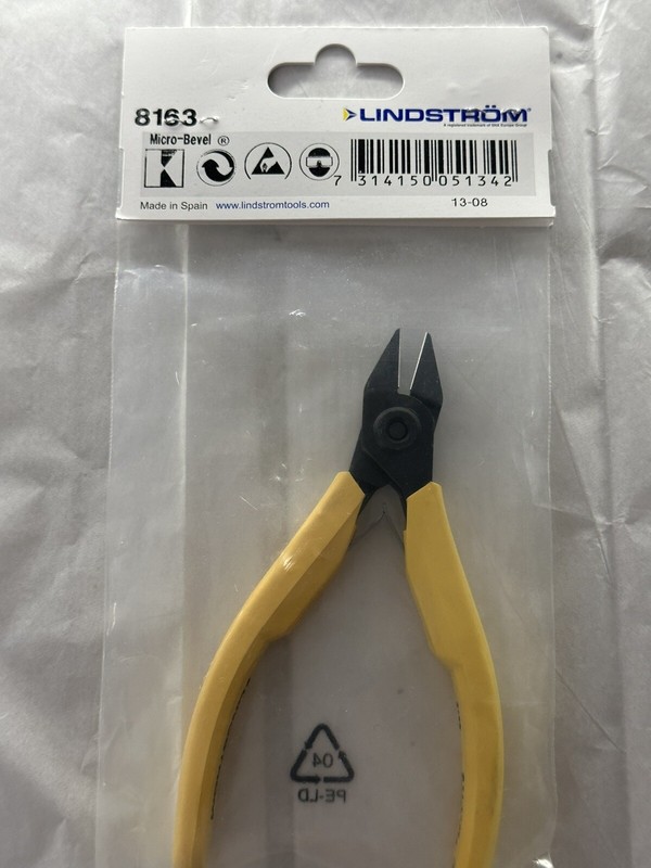 Lindstrom 8163 Precision Diagonal Tapered Micro-Bevel Lead Wire Cutters Trimmer