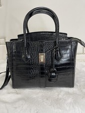 Trussardi Croc Elegant Career Handbag