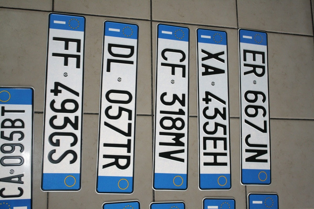 TARGA AUTO REPLICA SOSTITUTIVA ANT.+ POST. IN ALLUMINIO ART - Foto 5