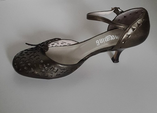 SHOEPING ESCARPINS EN CUIR POINTURE 38 PAPILLONS BRONZE - Picture 4 of 9