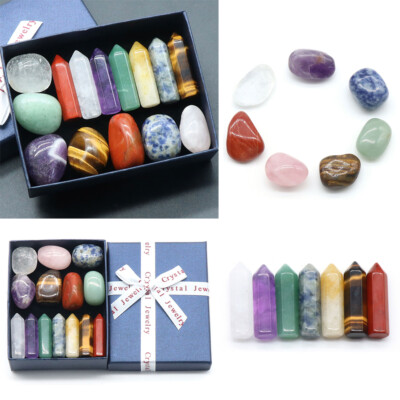 14PCS Natural Obelisk Quartz Crystal Healing Stone Meditation - Foto 8