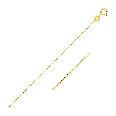 14 Karat Gelbgold ovale Kabelgliederkette (0,97 mm)