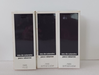 Paco Rabanne Eau De Calandre VINTAGE 3 X 30Ml Spray Abgesetzt