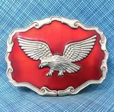 Western Eagle Belt Buckle Large Cowboy Cowgirl Patriotic Vintage 90s   .TWY659