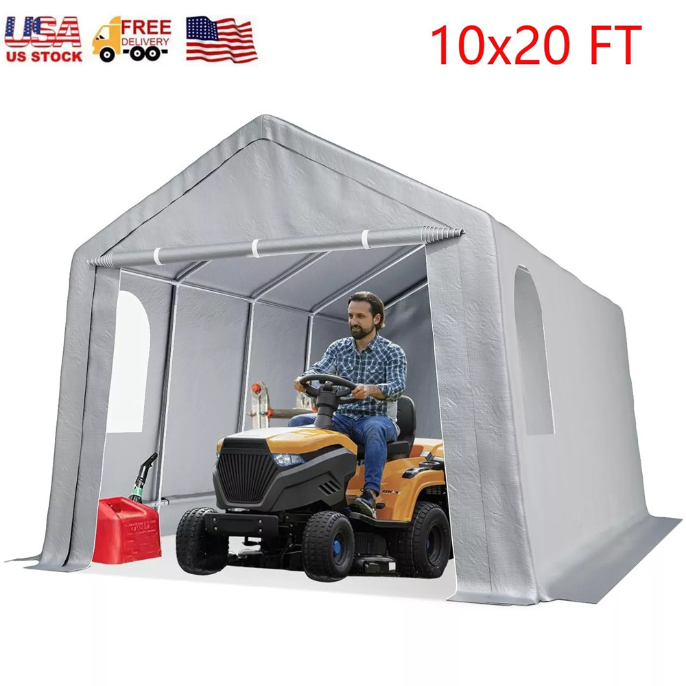 10x20 FT Outdoor Carport Storage Tent Garage Heavy Duty Shed