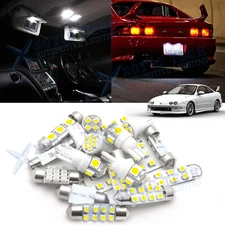 White LED Interior + License Plate Light Package Kit For Acura Integra 1994-2001