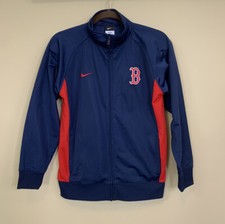 Boston Red Sox Nike Boys Navy Blue Red Zip-Up Track Jacket Size M 12-14