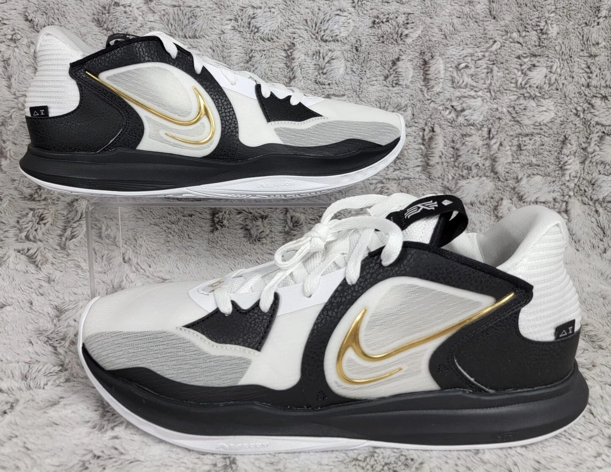 Nike Kyrie Low 5 Basketball Shoes - White, Gold & Black - Each