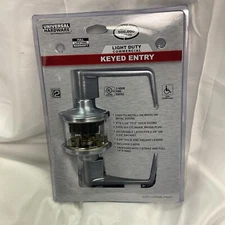 Universal Hardware Commercial Standard Duty Keyed Entry Door Lever Satin Chrome