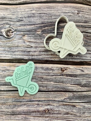 Schubkarre Ausstecher und Fondant Stempel, Ostern, Bauernhof, Gemüse