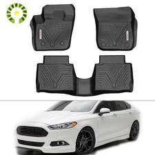 3D Laser Floor Mats for 2013-2016 Ford Fusion 1st + 2nd Rows All Weather Liners