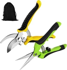 2Pack Garden Shears,Garden Scissors,Pruners Shears for Gardening,Garden Clippers