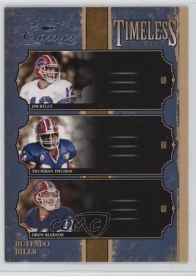 2005 Donruss Classics Timeless Triples Silver Drew Bledsoe Jim Kelly HOF 05cx