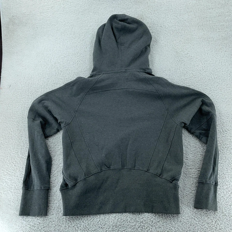 ZYIA Active Sudadera con Capucha Mujer Grande Gris 1/4 Cremallera Pullover Canguro Bolsillo Atlético Foto 3 de 4