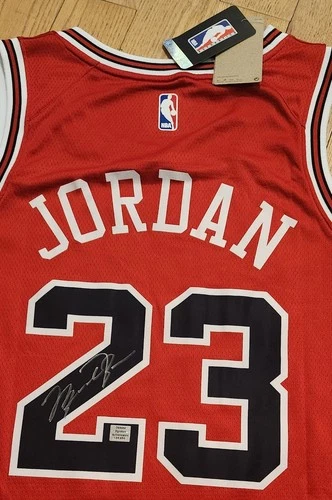 Michael Jordan Autographed Signed Basketball Nike Jersey W/LOA