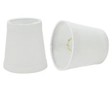 Aspen Creative 32718-2A Empire Clip-On Lamp Shade White 3" Top Set Of 2 P225TJ
