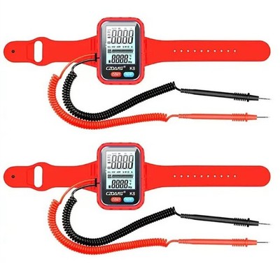 2x Digital Wrist Multimeter AC Voltage Measurement Energy Saving Portable Design