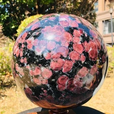 27.67LB Natural Firework Stone Quartz Sphere Crystal Ball Healing Decorati 696