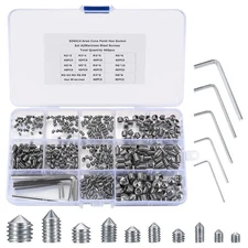 400 Pcs Set Screw Assortment Kit, Hex Allen Head Socket Cup Point Screws Set,...