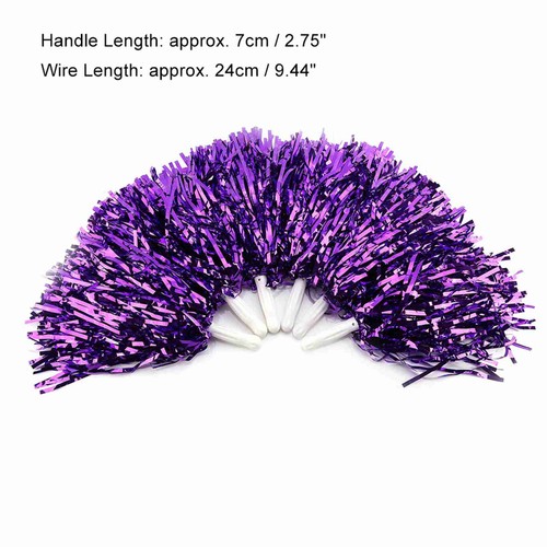 Lightweight Cheerleader Pom Poms Sports Party Dance Accessories (purple) - Picture 3 of 22
