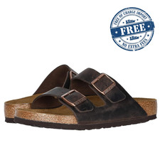 Birkenstock Women's Arizona - Oiled Leather, Habana Oiled Leather, Narrow Width