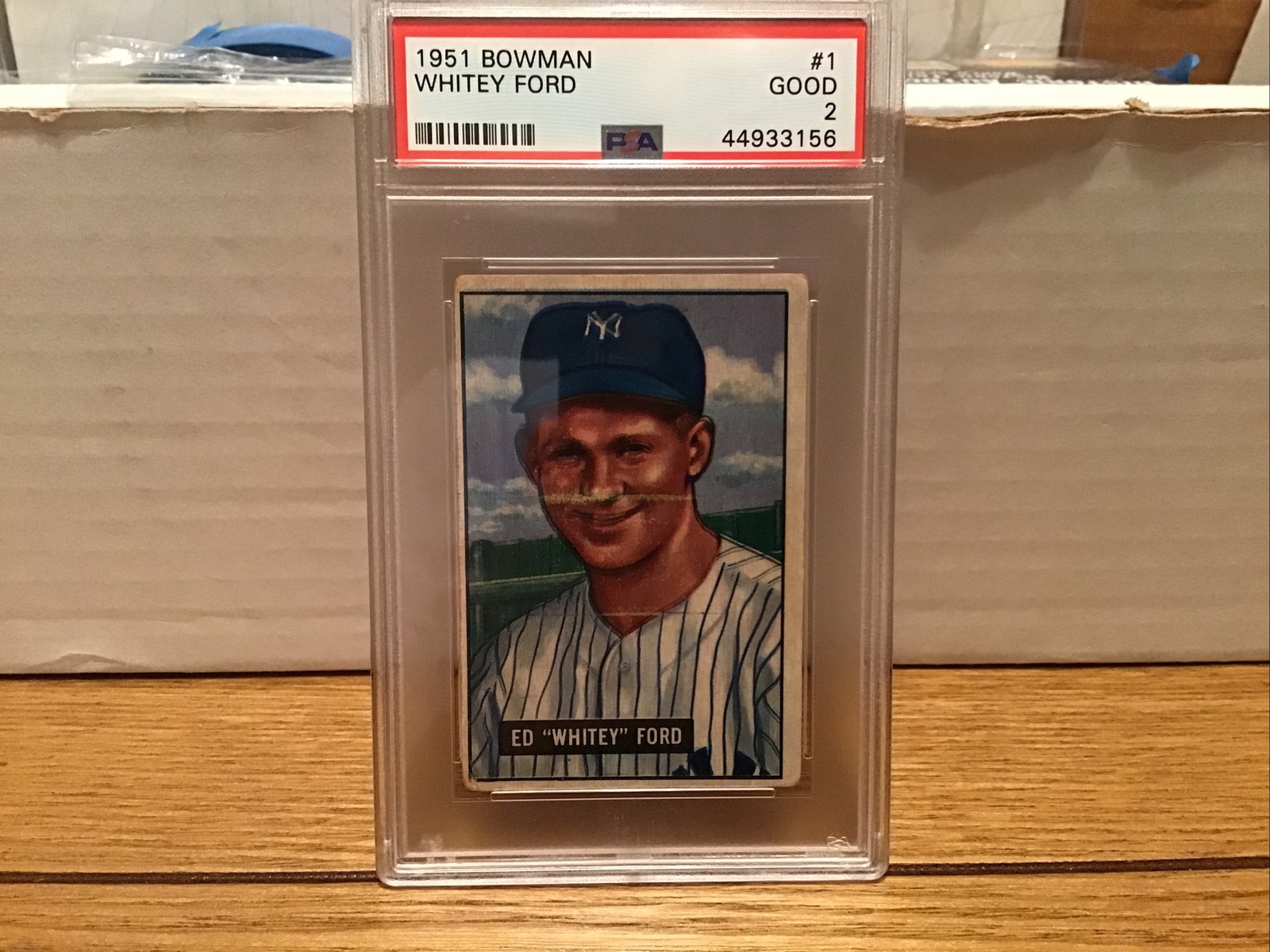 1951 Bowman Whitey Ford New York Yankees HOF RC #1 PSA 2 Good