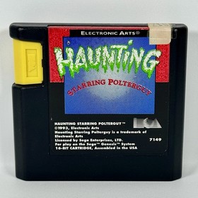 Haunting Starring Polterguy (Sega Genesis, 1993) Authentic Game Cartridge W Case
