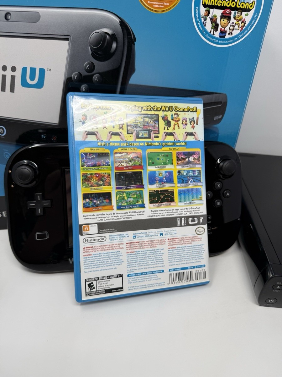 Nintendo Wii U 32GB Nintendo Land Deluxe Set Bundle - Black CIB