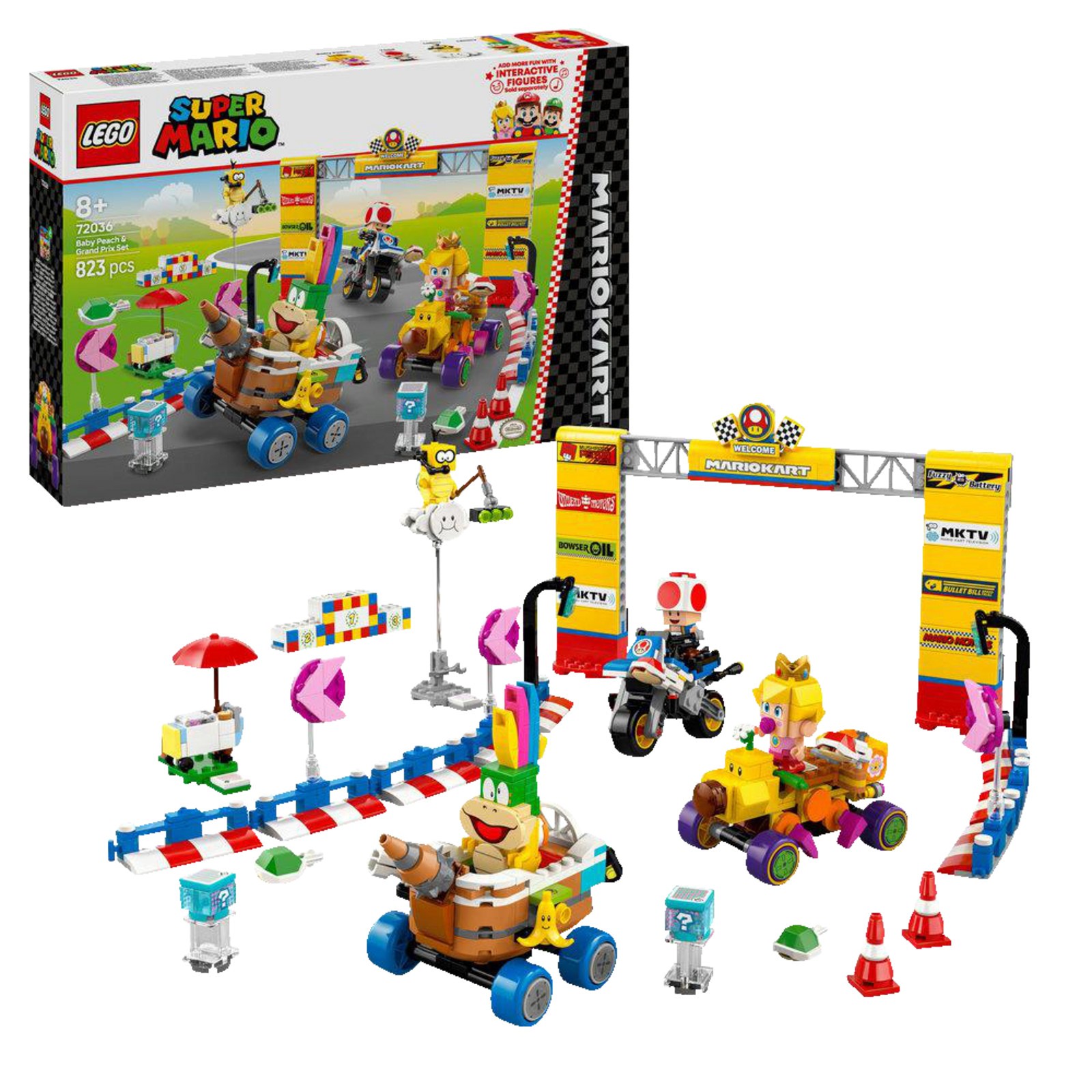 Набор LEGO Super Mario 72036 Картинг для малышейПерсик и Гран-при Баусатц, Мехрфарбиг