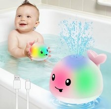 Light up Whale Sprinkler Bath Toy for Toddlers Ages 1-3, 6-12 Months