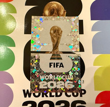 Panini 2026 FIFA World Cup Stickers FWC1 + FWC2 OFFICIAL EMBLEM (2 stickers)