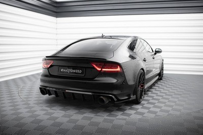 Maxton Design Heckansatz Diffusor passend für Audi A7 S-Line C7 schwarz Hochglan
