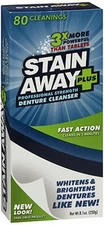 Stain Away Plus Denture Cleanser Professional Strength Fast Acting Relief 8.1oz