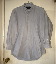 Ralph Lauren Yarmouth Long Sleeve Button Down Oxford Shirt Blue Men's 15 1/2-33