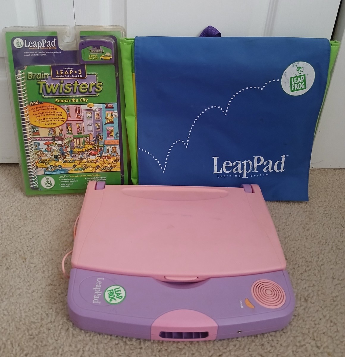 2001 VINTAGE Leapfrog LeapPad Learning System W/Carry Bag And