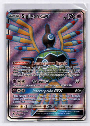 2018 Pokemon Sigilyph Gx #202/214 Lost Thunder Full Art