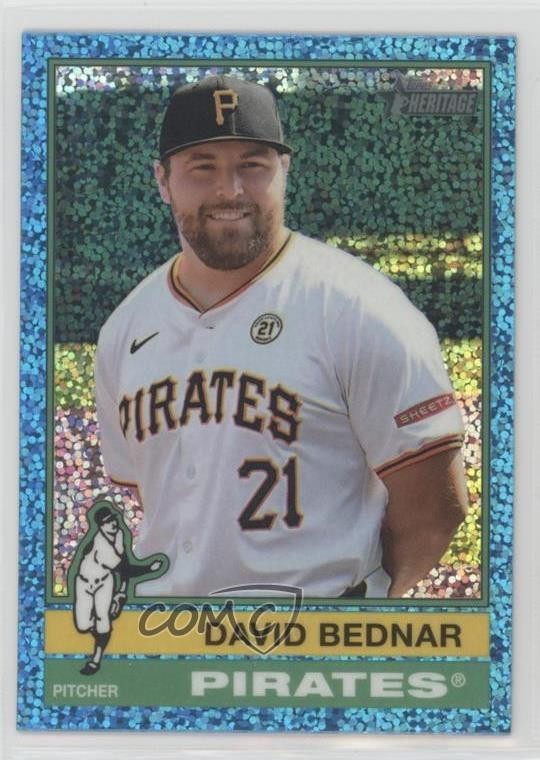 2025 Topps Heritage Chrome Light Blue Sparkle Refractor David Bednar #401 0o6v