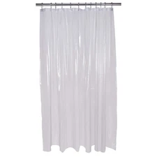 Bath Bliss 8 Gauge Premium Weight Extra Long Curtain Liner for Stalls and Ove...