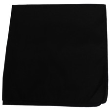 Qraftsy Pack of 6 Black Solid Cotton XL Bandanas Extra Large 27 inches